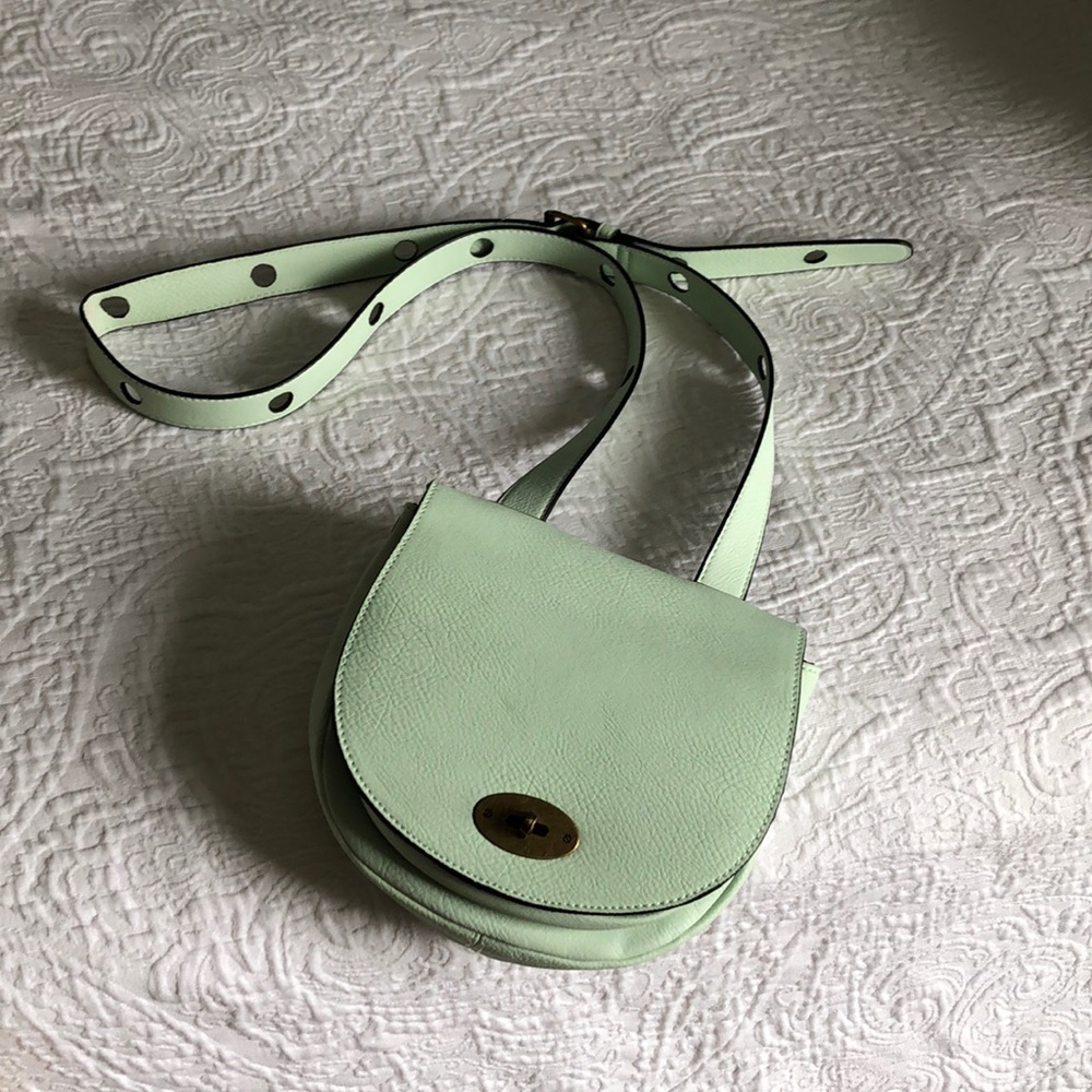 Mint green crossbody purse
